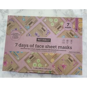 Naturally Upper Canada 7 Days Sheet Mask Set Vitamin Retinal Collagen Infused